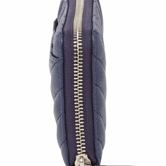 Rebecca Minkoff Edie Quilted Leather Wallet Blue - Picture 6 of 8